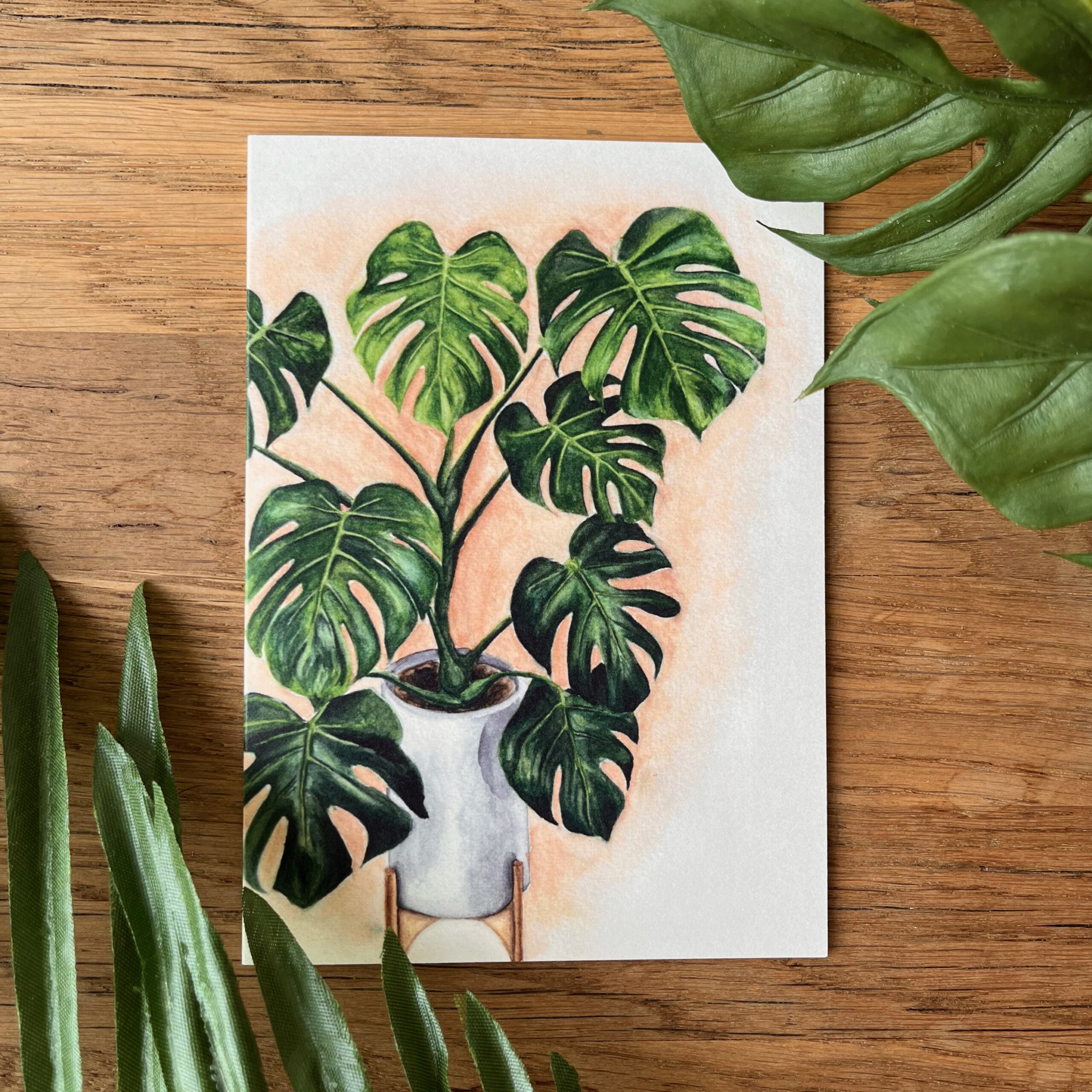 Wenskaart monstera