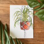 Graslelie in macrame hanger