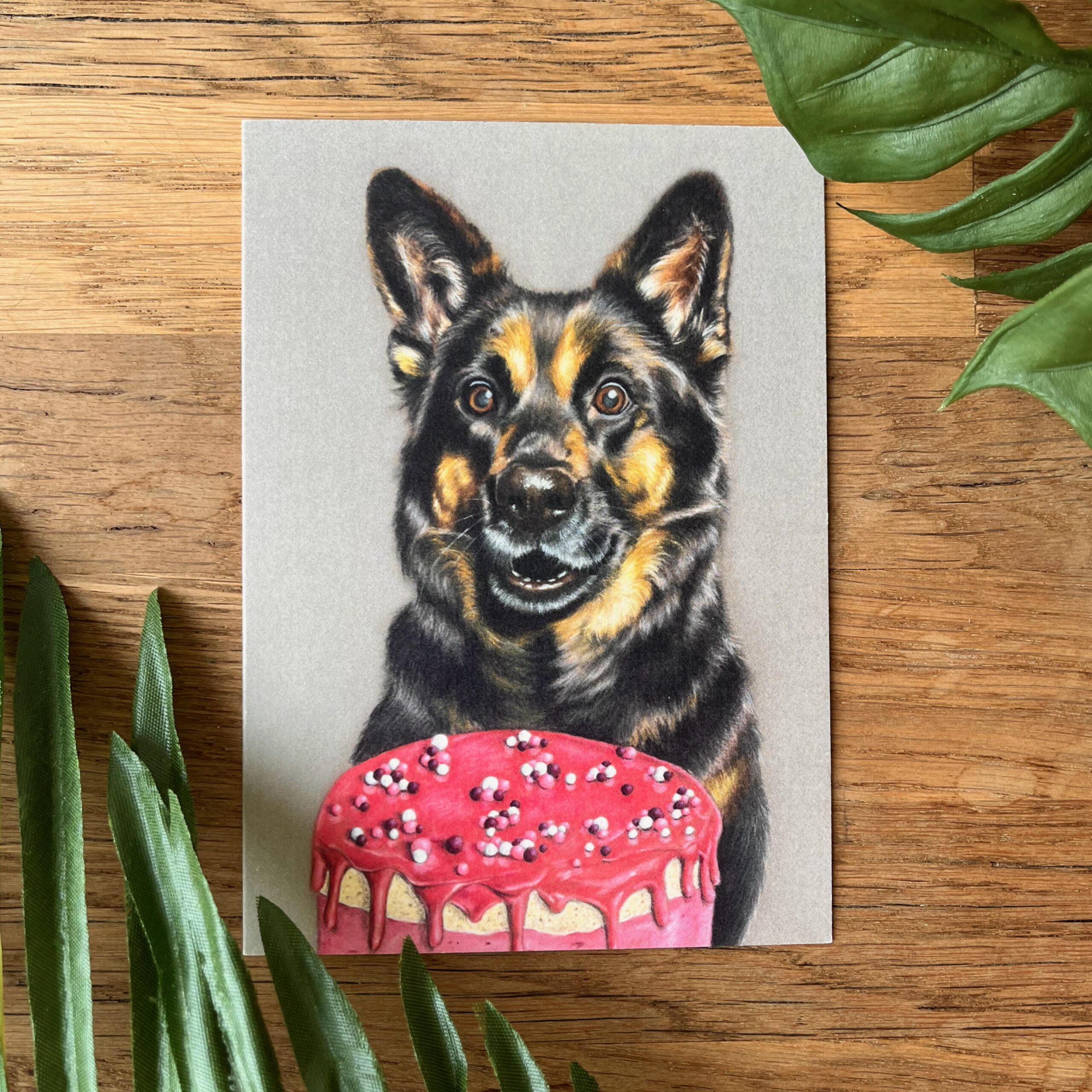 Wenskaart Duitse herder