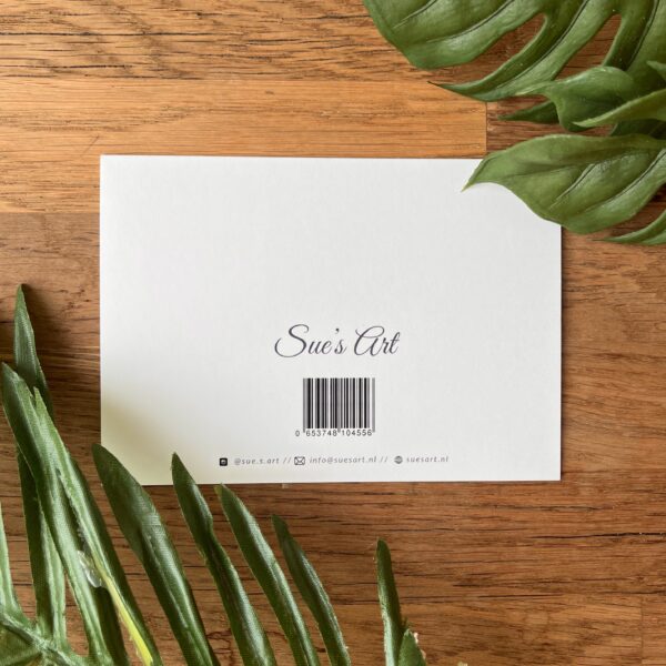 Wenskaart liggend achterkant