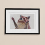 Mockup van een Wasbeer poster